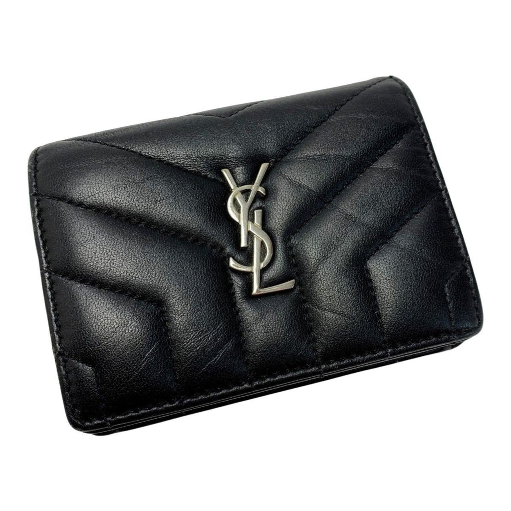 Saint Laurent Leather YSL Black Wallet Bifold