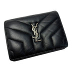 Saint Laurent Leather YSL Black Wallet Bifold