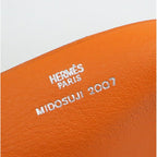 Hermes Vidoposh Midosuji Store Limited Orange Leather Shoulder Bag — view 7