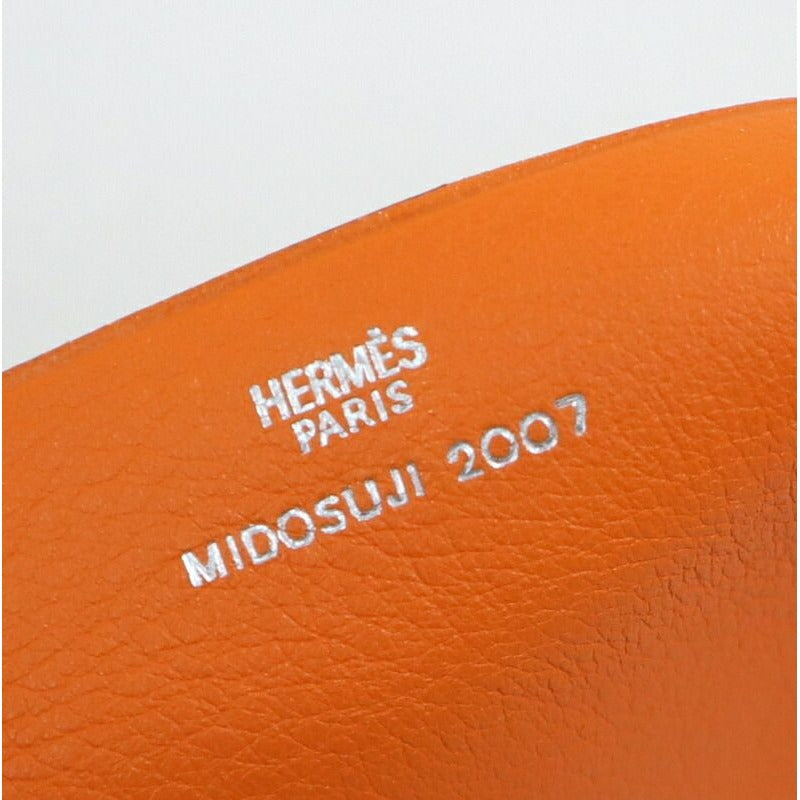 Hermes Vidoposh Midosuji Store Limited Orange Leather Shoulder Bag — view 7