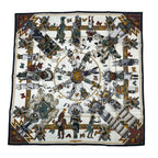 Hermes Scarf 100% Silk Carre 90 Kachinas Ethnic Multicolor Box — view 2