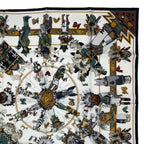 Hermes Scarf 100% Silk Carre 90 Kachinas Ethnic Multicolor Box — view 4