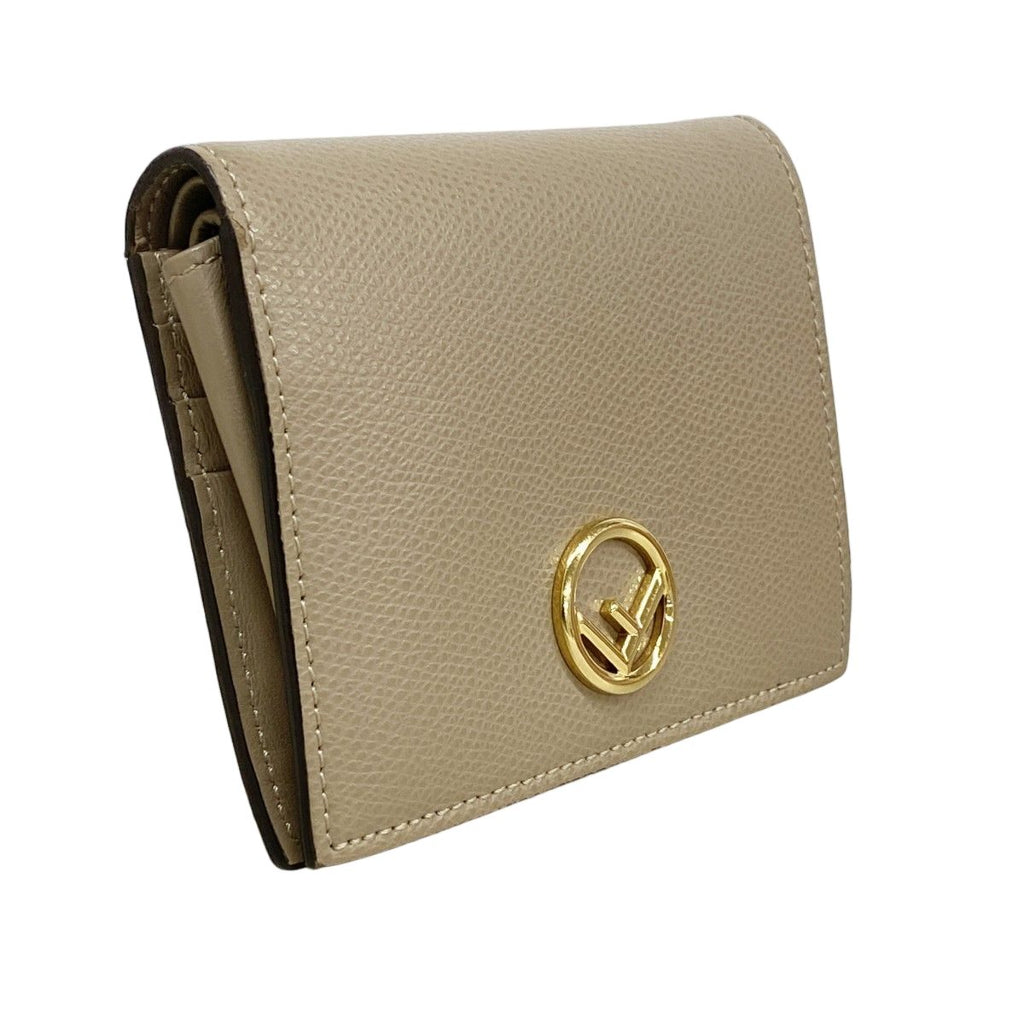 Fendi Wallet Leather Beige Gold — view 2