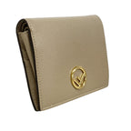 Fendi Wallet Leather Beige Gold — view 2