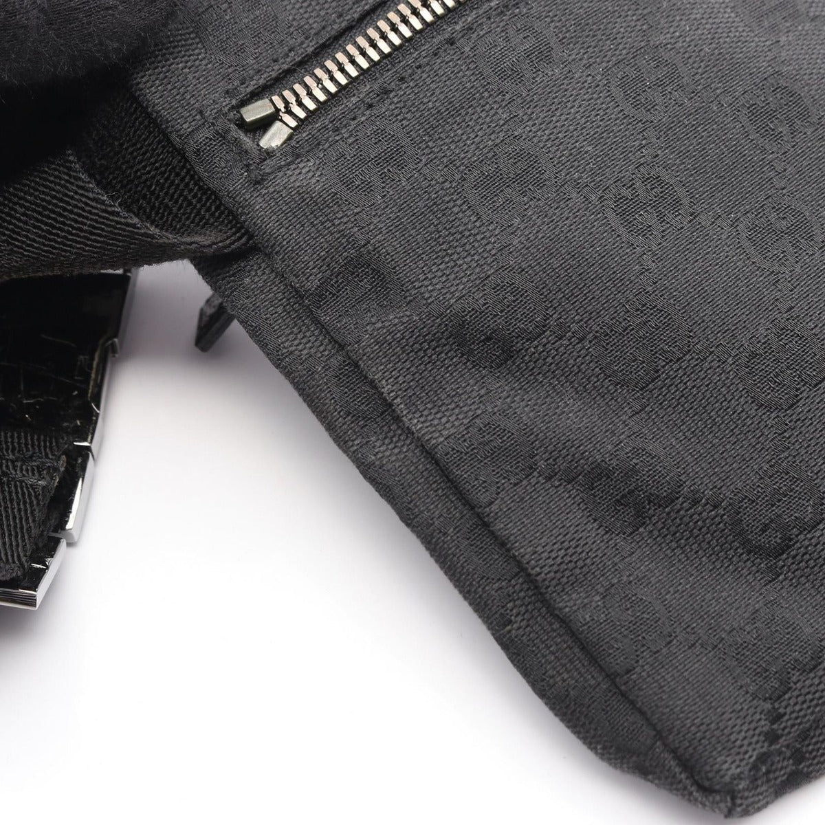 Gucci Waist Bag GG Canvas Black — view 8