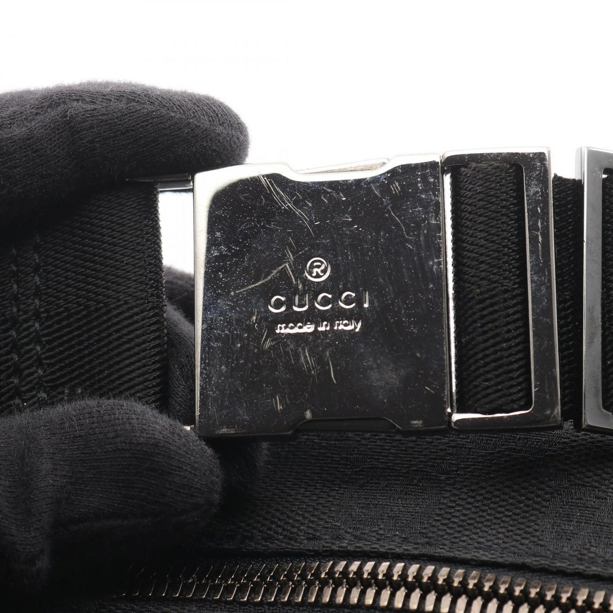 Gucci Waist Bag GG Canvas Black — view 9