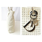 Christian Dior Tote Bag A4 Lady Intrecciato White Silver — view 2