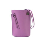 Loewe Dice Pocket Shoulder Bag Leather Purple Silver