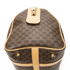 Celine Small Boston Brown Macadam Canvas Shoulder Bag — view 7