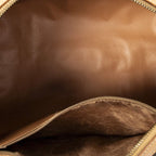 Celine Small Boston Brown Macadam Canvas Shoulder Bag — view 9