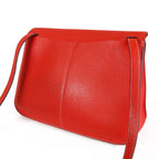Hermes Halzan 31 Rouge Casaque Silver Taurillon Clemence 2-Way Shoulder Bag — view 2