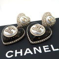 Chanel Ab9394 Heart B22 B Coco Mark Faux Pearl Rhinestone