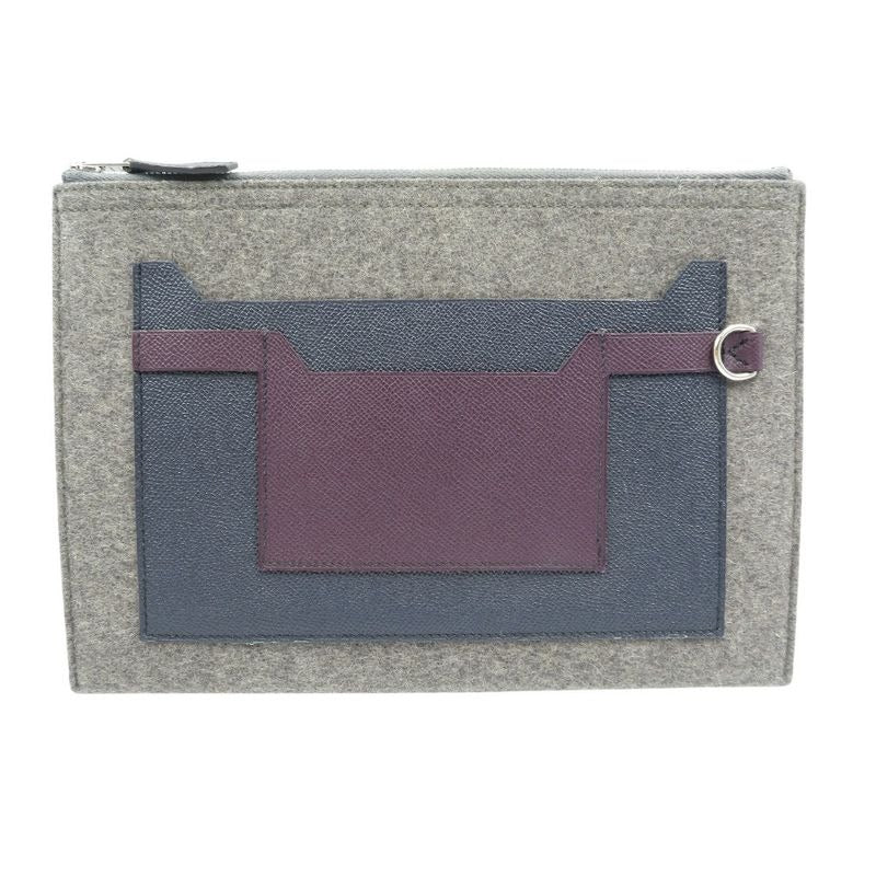 Hermes Toudou 29 Vaux Epson Felt Silver Hardware Grimoire Blue Indigo Lesan