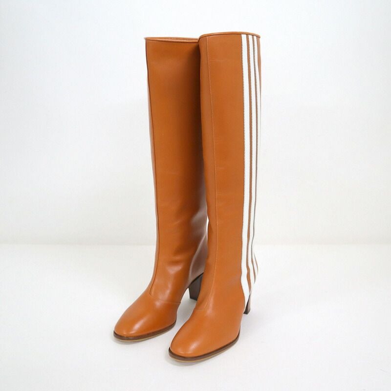 Gucci Adidas Long Boots Knee High 36.5 Brown