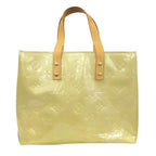 Louis Vuitton Monogram Vernis Reed PM Hand Tote Patent Enamel Yellow