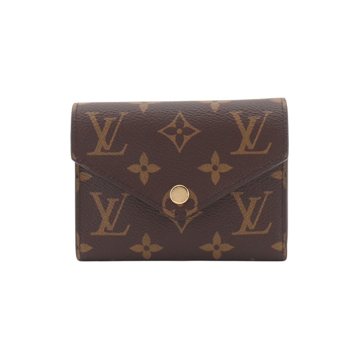 Louis Vuitton Monogram Portefeuille Victorine Trifold Wallet Brown