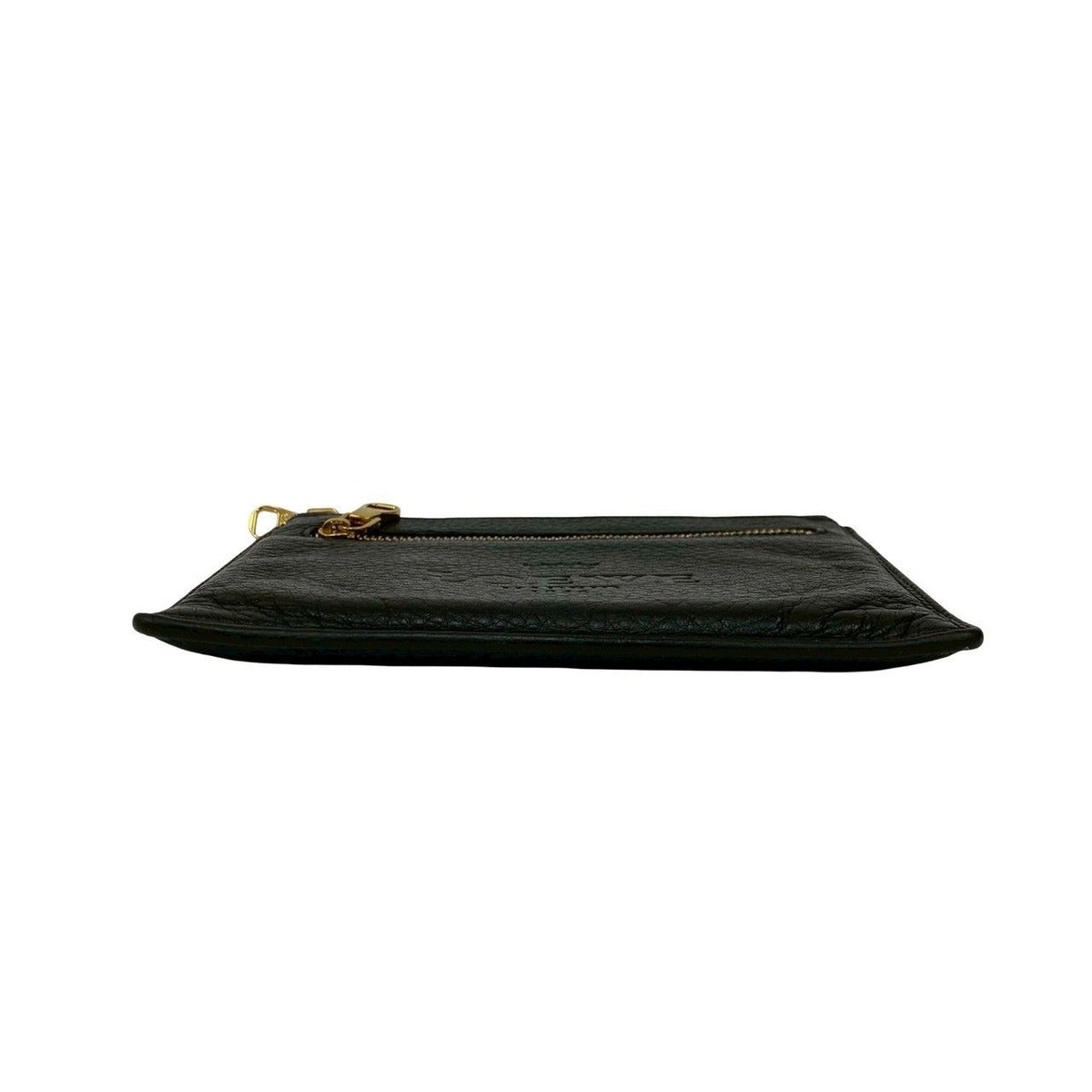 Loewe Gold Logo Hardware Leather Zipper Pouch — view 6
