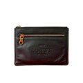 Loewe Gold Logo Hardware Leather Zipper Pouch