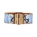 Hermes Charnier Blue Gold Bracelet