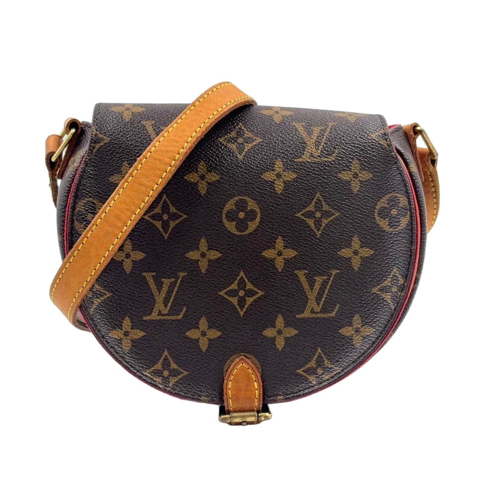 Louis Vuitton Tambourine Monogram Leather Brown Light Shoulder Bag Gold