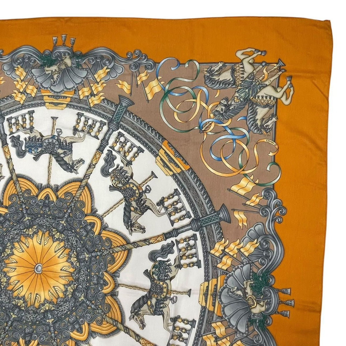 Hermes Carre 140 Scarf Cashmere Silk Luna Park Amusement Merry Go Land — view 4