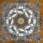 Hermes Carre 140 Scarf Cashmere Silk Luna Park Amusement Merry Go Land — view 7