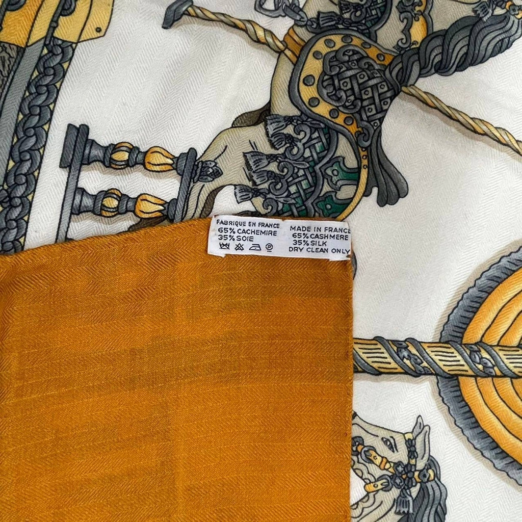 Hermes Carre 140 Scarf Cashmere Silk Luna Park Amusement Merry Go Land — view 8