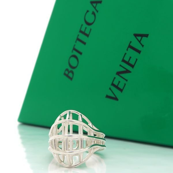 Bottega Veneta Silver Ring No 13 V5070 Outline — view 3