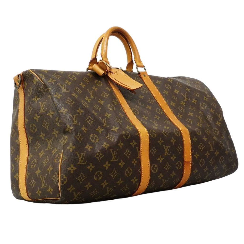 Louis Vuitton Boston Bag Monogram Keepall Bandouliere 55 Brown — view 2