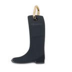 Hermes Boot Motif Pendant Necklace Gold Black