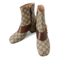 Gucci Boots Blanc Ankle GG Supreme Leather 35 Shoes