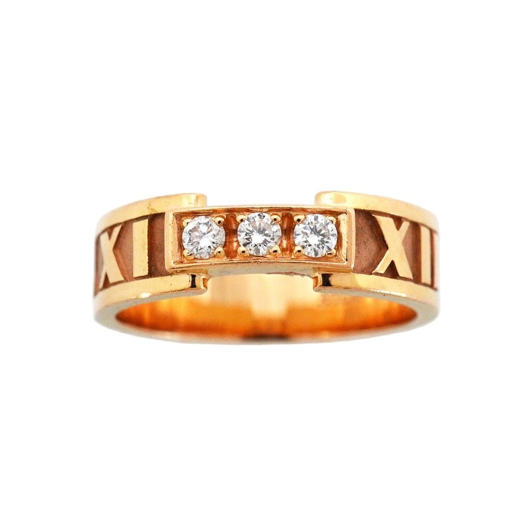 Tiffany & Co Ring Atlas 18k Pink Gold Diamond — view 2