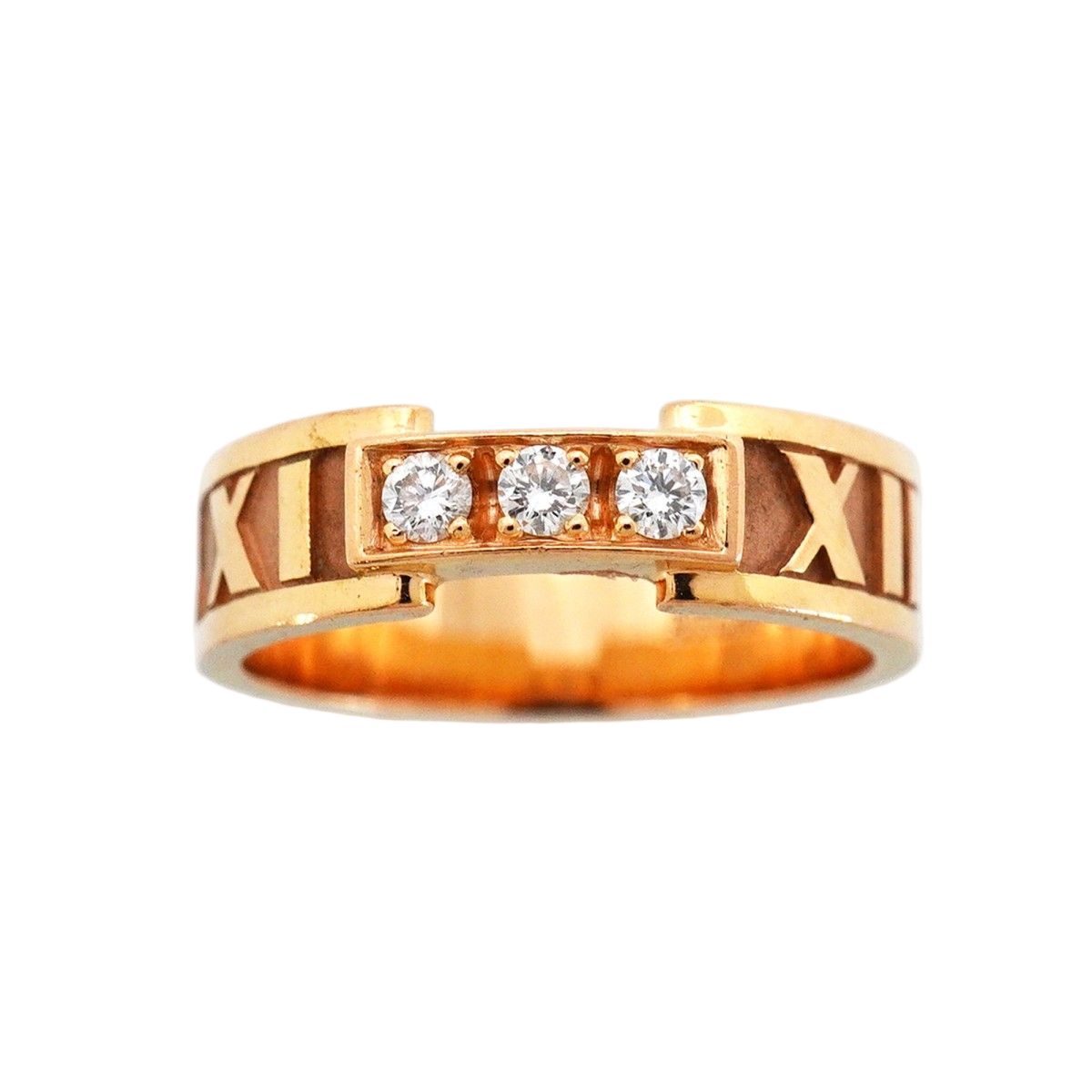 Tiffany & Co Ring Atlas 18k Pink Gold Diamond — view 2