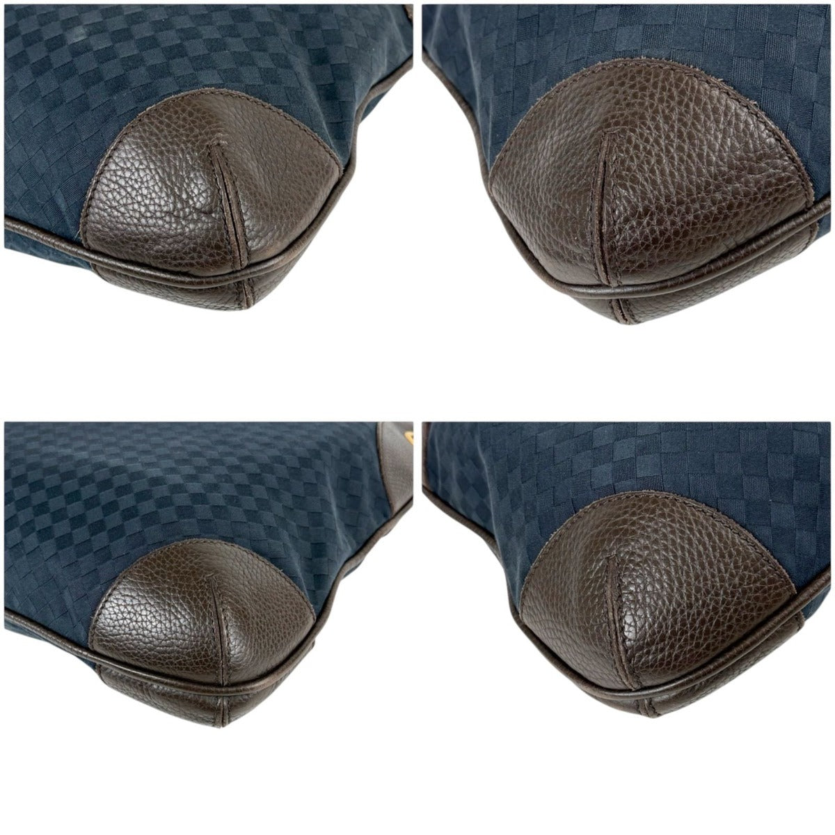 Bottega Veneta One Shoulder Bag Navy Intrecciato Pattern Leather — view 5