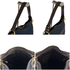 Bottega Veneta One Shoulder Bag Navy Intrecciato Pattern Leather — view 6