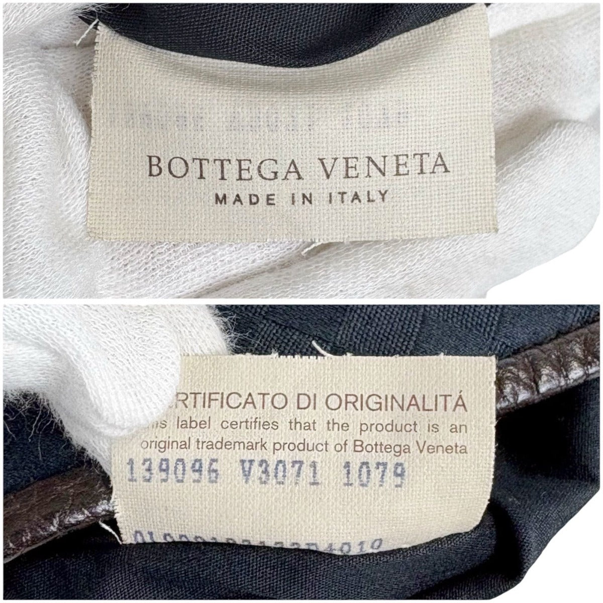 Bottega Veneta One Shoulder Bag Navy Intrecciato Pattern Leather — view 7
