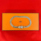 Hermes Book le Series Chain Necklace Choker