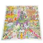 Hermes Scarf Silk Large Carre 140 Animapolis White Box — view 2