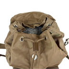 Prada Backpack Triangle Logo Tessuto Nylon Brown Khaki — view 3