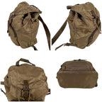 Prada Backpack Triangle Logo Tessuto Nylon Brown Khaki — view 4
