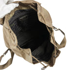 Prada Backpack Triangle Logo Tessuto Nylon Brown Khaki — view 7