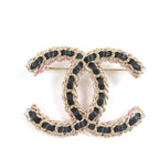 Chanel B23 B Brooch Gold Black Pink And Storage Bag — view 2