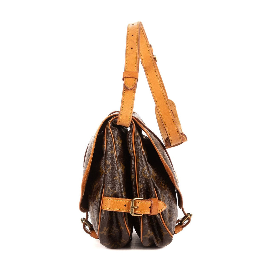 Louis Vuitton Saumur Brown Monogram Canvas Shoulder Bag — view 4