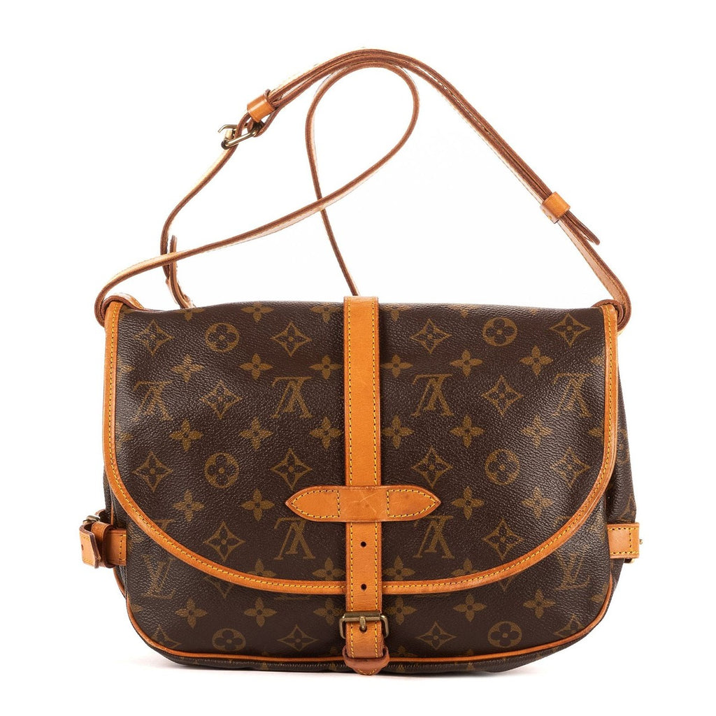 Louis Vuitton Saumur Brown Monogram Canvas Shoulder Bag — view 5