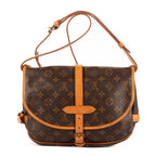 Louis Vuitton Saumur Brown Monogram Canvas Shoulder Bag — view 5