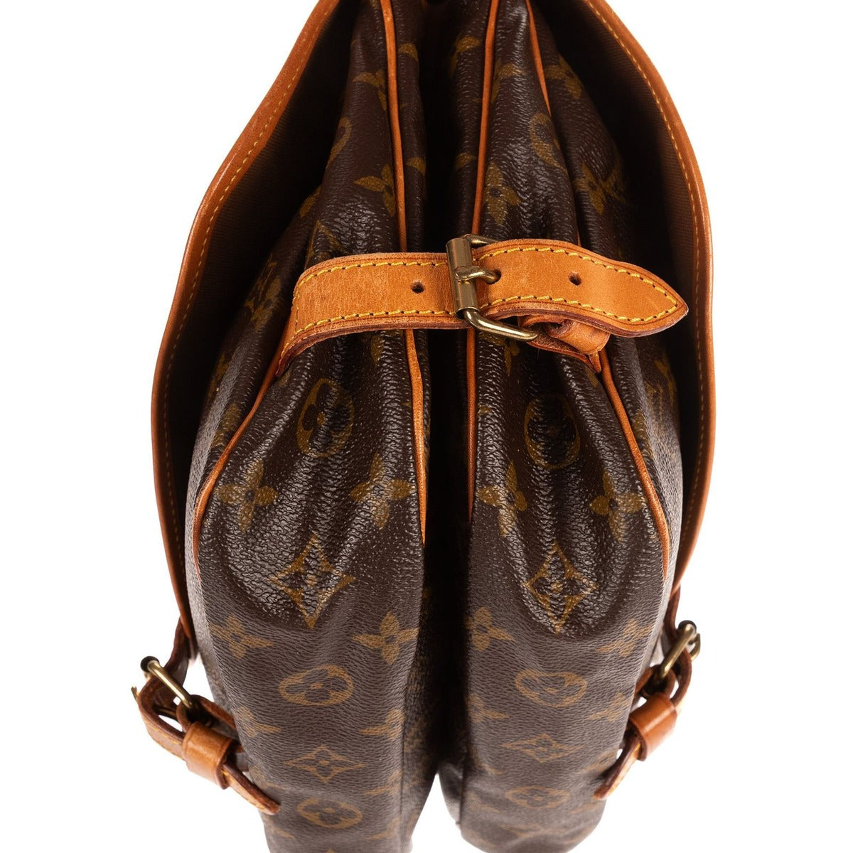 Louis Vuitton Saumur Brown Monogram Canvas Shoulder Bag — view 8