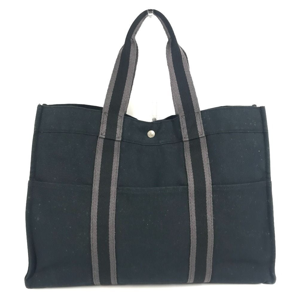 Hermes Shoulder Bag Fourre Tout GM Canvas Black