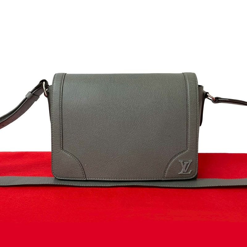 Louis Vuitton New Flap Messenger Taiga Leather Shoulder Bag