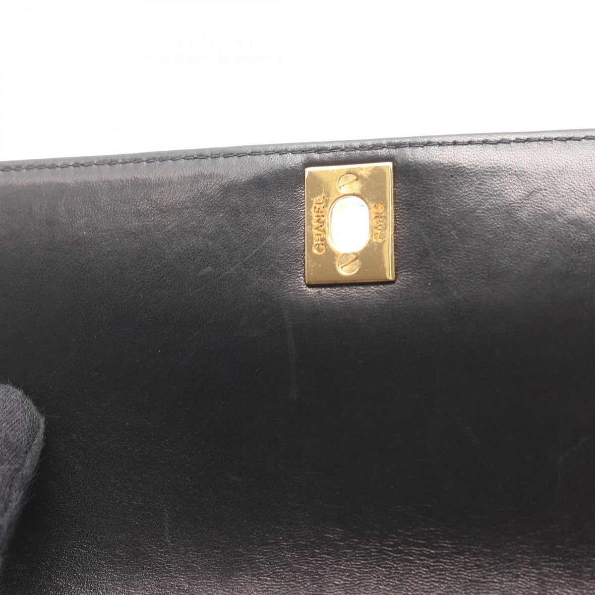 Chanel Shoulder Bag Mademoiselle Black Lambskin — view 6
