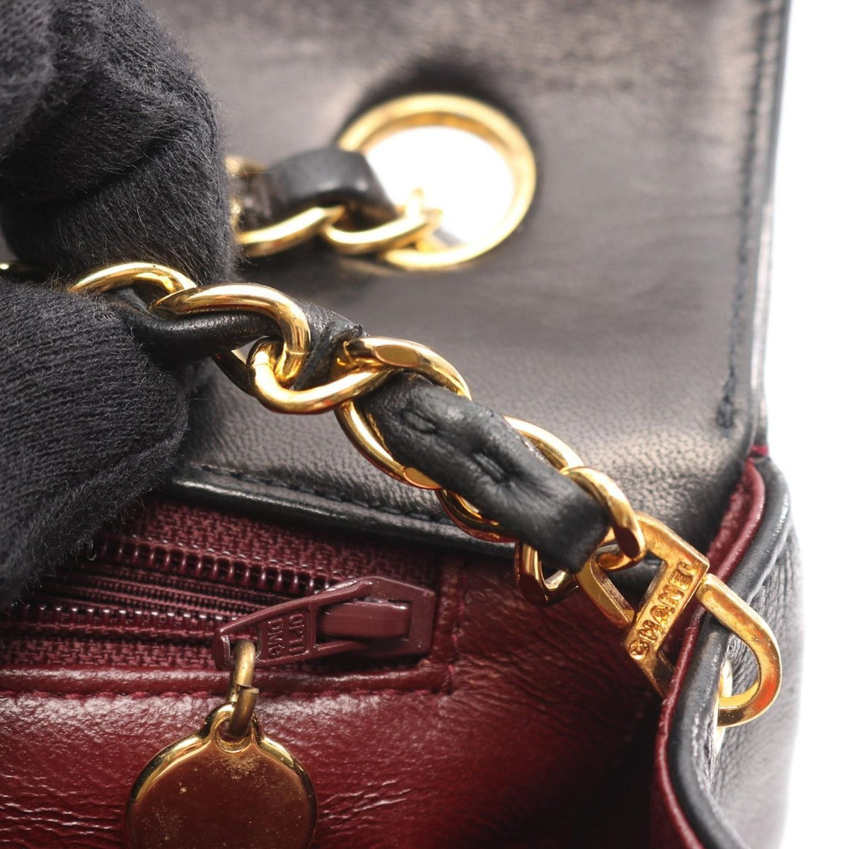 Chanel Shoulder Bag Mademoiselle Black Lambskin — view 7